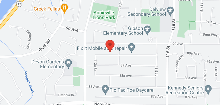 map of 11313 89A AVENUE
